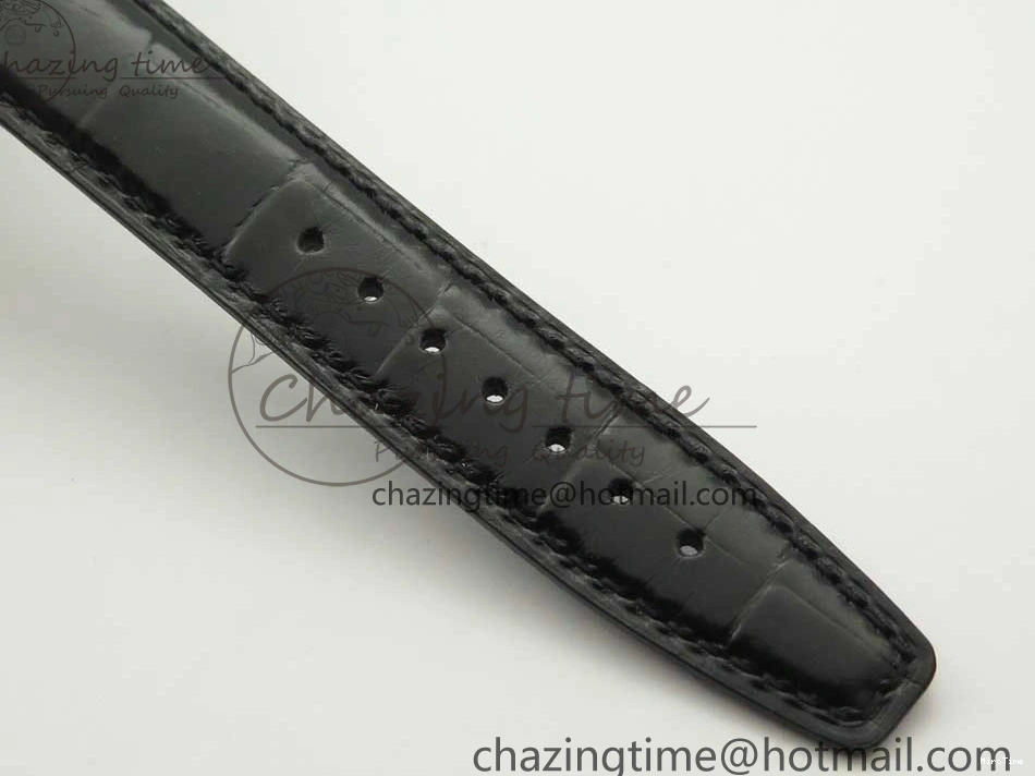 MIROTIME 0419 Portofino Automatic SS FKF 1:1 Best Edition White Dial SS Markers on Black Leather Strap A QuickDry 7138